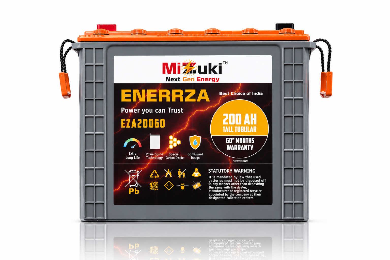 Mizuki ENERRZA EZA20060 Tall Tubular Battery